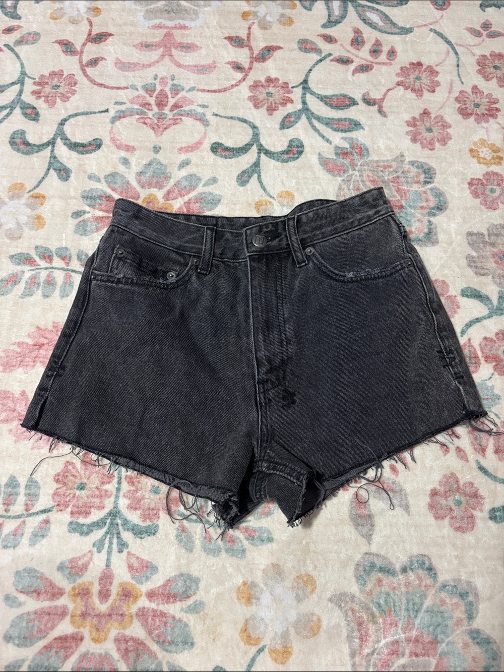 Ksubi Kali Short Phantom Black High-Rise Cutoff Denim Shorts